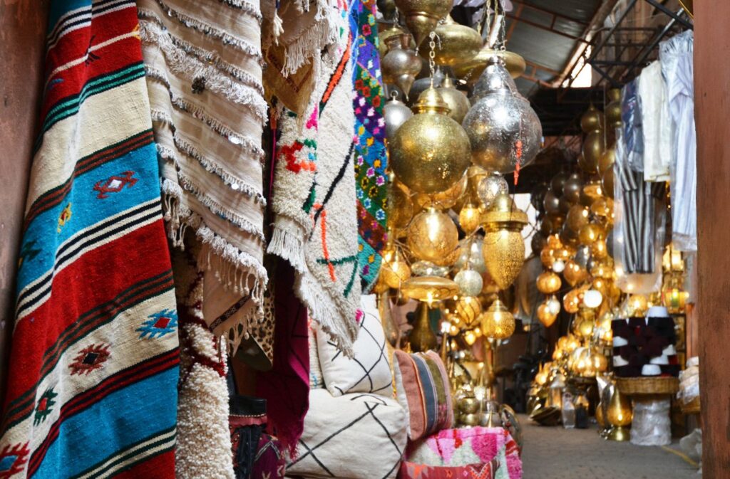 Marrakesh butik i souken, Marokko
